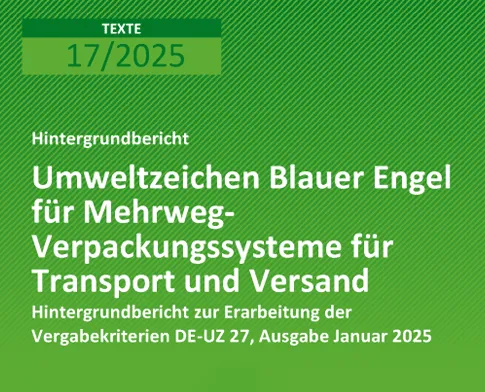 Cover zum Hintergrundbericht Mehrweg-Verpackungssysteme für Transport und Versand