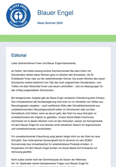 Link zum Newsletter